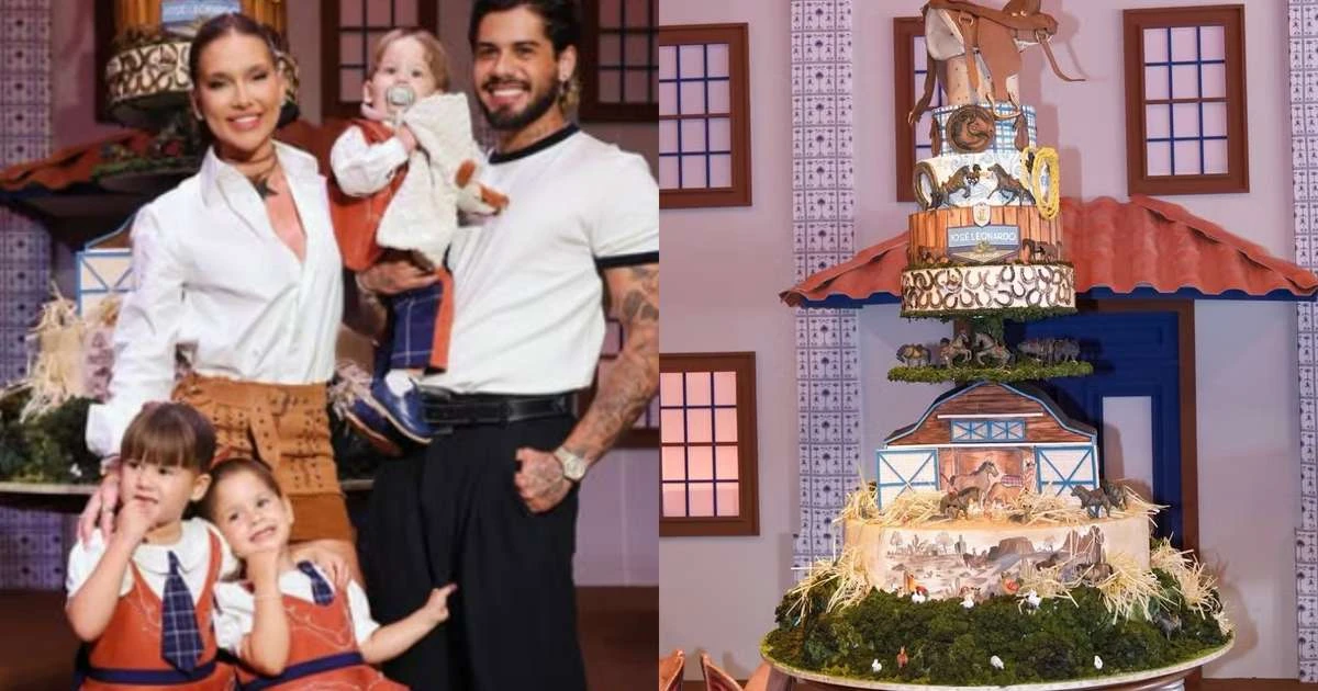 Confeiteiro que fez bolo de 200kg de José Leonardo revela exigência de Virginia: 'Não'