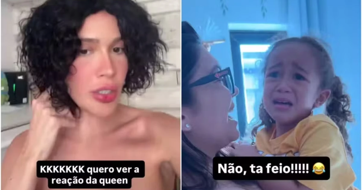 Karoline Lima faz pegadinha com a filha e reação da criança choca a internet