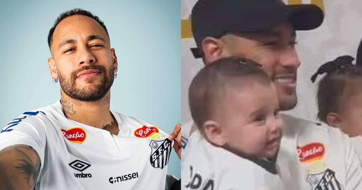 Neymar aparece pela primeira vez em público com os três filhos; confira