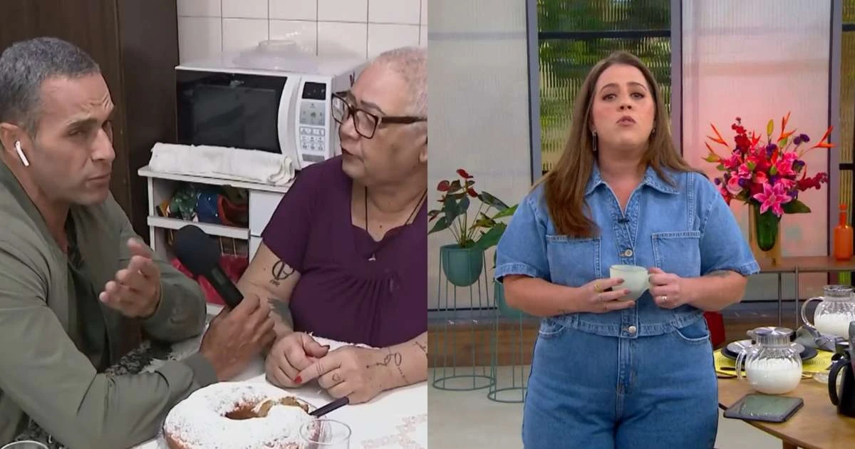 Entrevistada do Mais Você pega Tati Machado de surpresa e repórter reage: 'Vou nem perguntar'