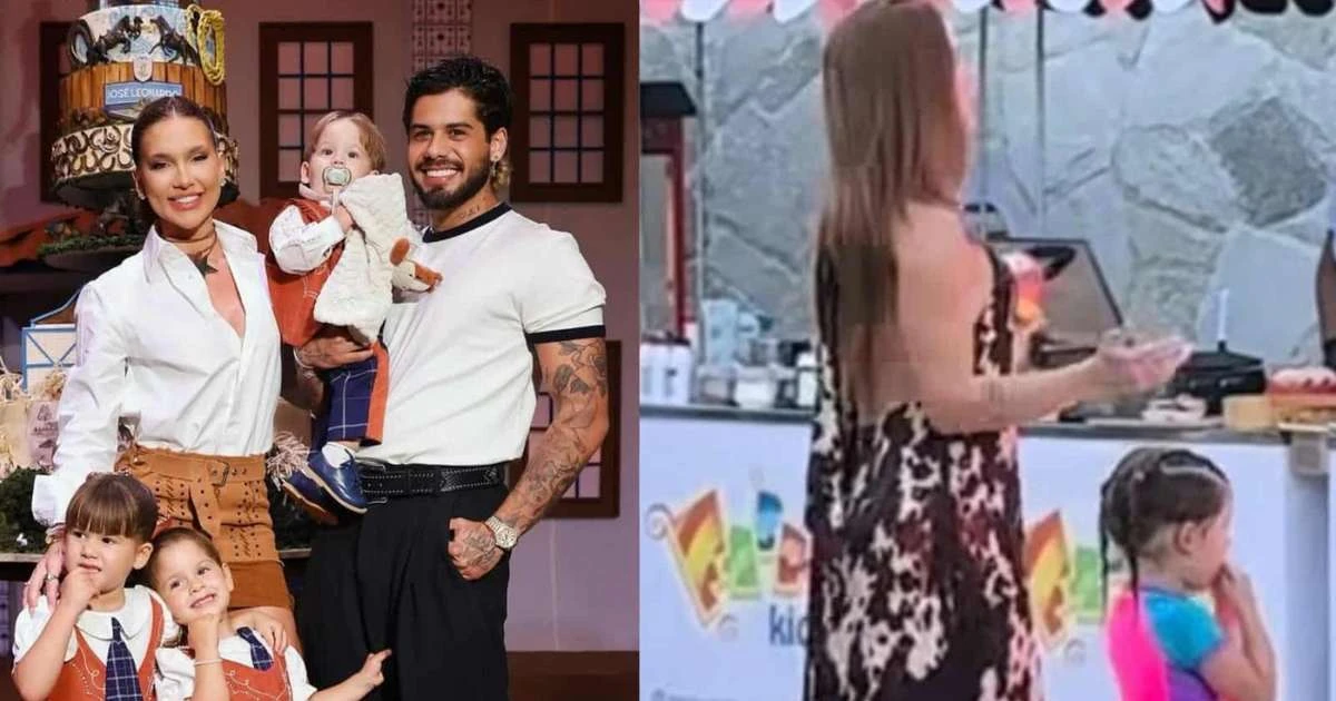 Virginia tem reação inusitada ao tocar música de Zé Felipe em festa dos filhos