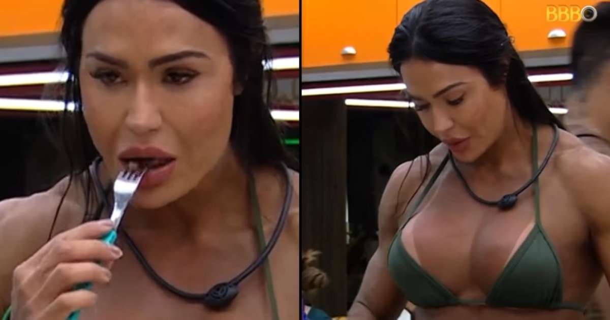 Gracyanne prova rabada pela primeira vez no BBB 25 e reação dela surpreende