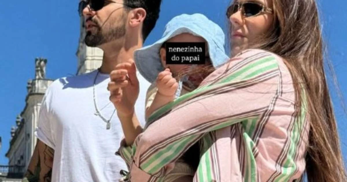 Ela cresceu! Filha de Luan Santana surge enorme em clique raro com os pais