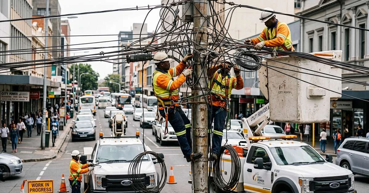 Operação retira 450 kg de fios inutilizados no centro de Criciúma