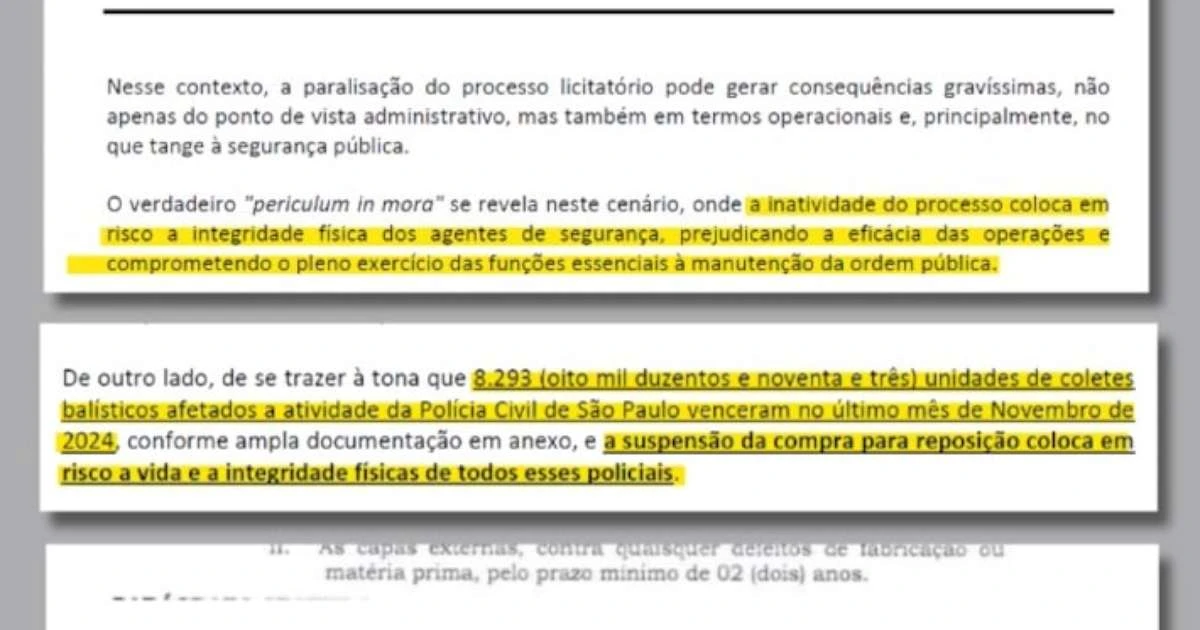 Governo de SP vai gastar até R$ 62 milhões em coletes após compra barrada e operações prejudicadas