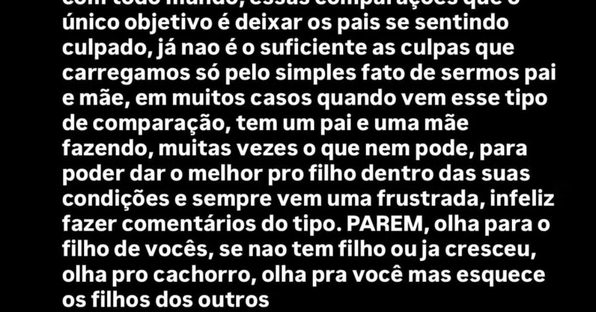 Eliezer se revolta com comparações às festas dos filhos: 'Olhem para o filho de vocês'