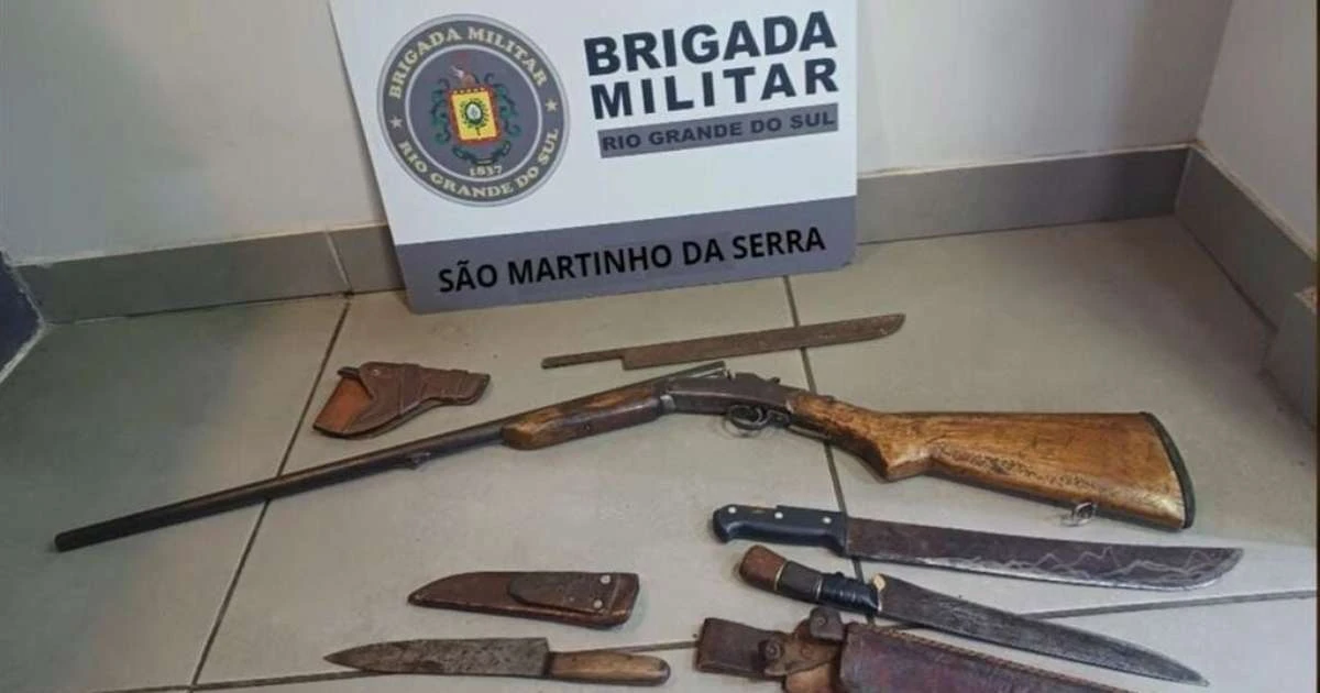 Homem é detido por violência doméstica e posse ilegal de arma no RS