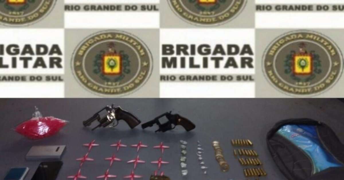 Durante abordagem homem com 2 armas tenta fugir da Brigada Militar mas acaba preso em flagrante