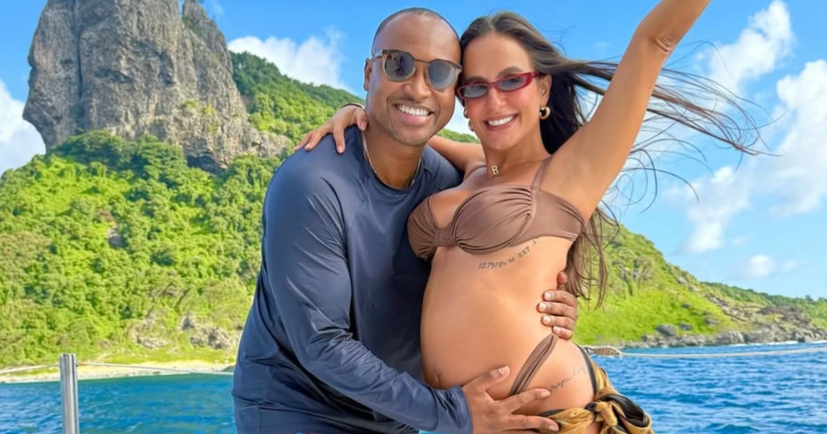Antes do Bento nascer, Carol Peixinho e Thiaguinho curtem viagem romântica: 'Mágica'