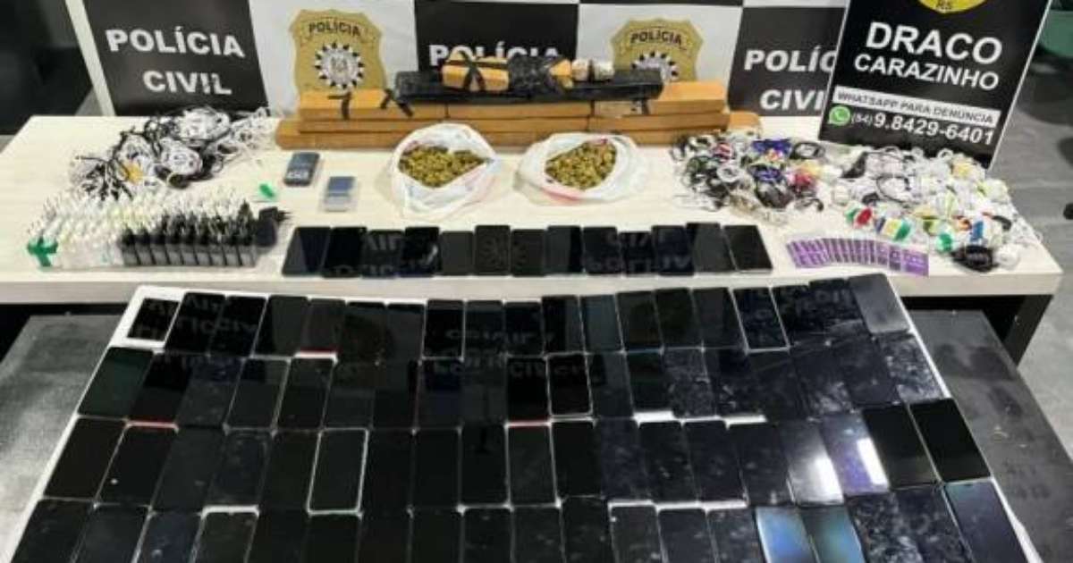 Polícia Civil apreende grande quantidade de drogas e eletrônicos destinados ao Presídio de Carazinho