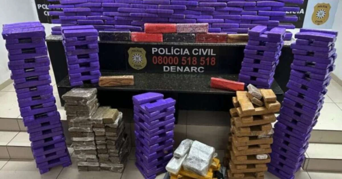 Polícia intercepta 348 kg de maconha em 