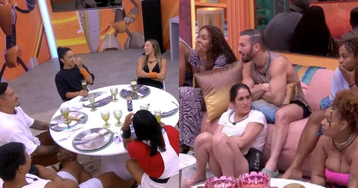 BBB 25: Saia justa! Brothers descobrem que foram ouvidos em almoço: 'Dorme que passa'