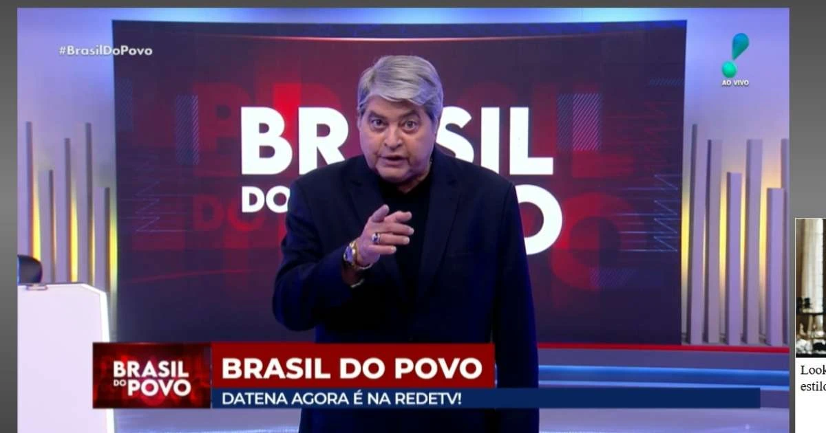 Datena estreia com broncas na produção, pautas sérias, vários merchans e audiência baixa