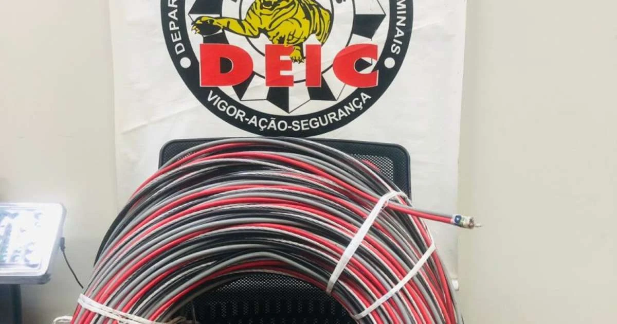 Homem é preso pela polícia ao vender cabos furtados da CEEE Equatorial pela internet