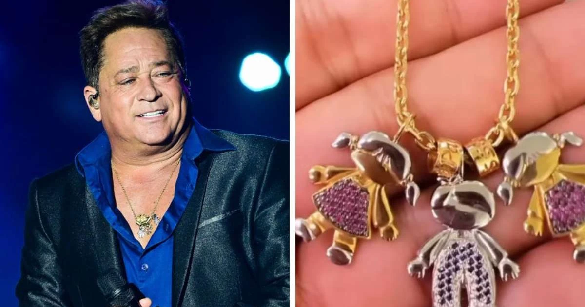 Leonardo usa colar de R$ 30 mil dado por Virginia e Zé Felipe em show