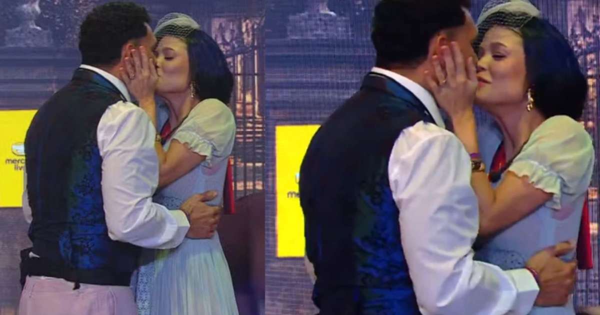 'BBB 25': Romance no ar? Vitória e Vinícius se beijam na Festa do Líder