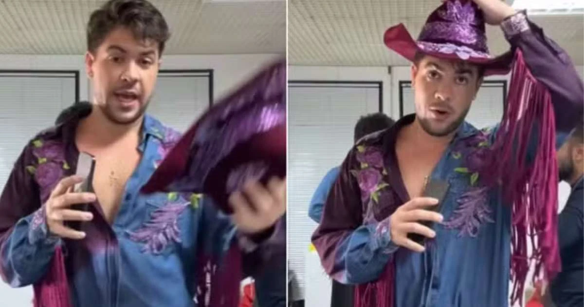 Gente? Alvaro relata perrengue com figurino da 'Dança dos Famosos': 'Derreteram...'