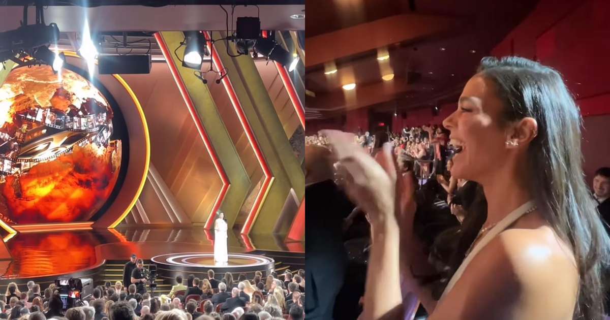 Aplausos e sorrisos: Bruna Marquezine reage a vitória de 'Ainda Estou Aqui' no Oscar