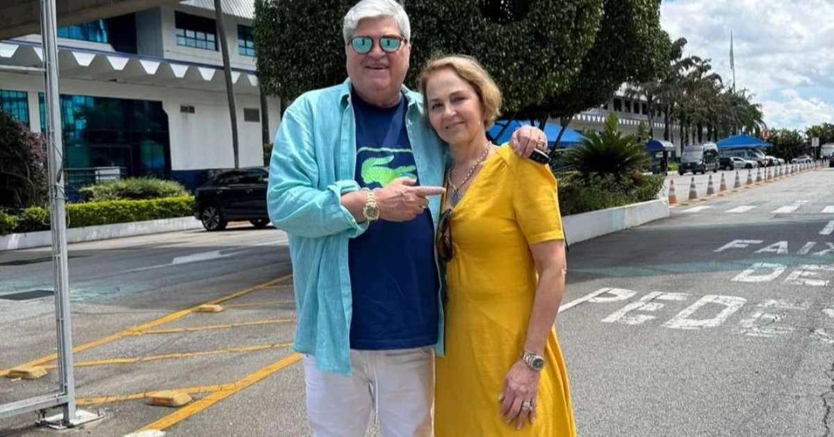 Datena revela acidente doméstico sofrido pela esposa: 'Está com os braços imobilizados'