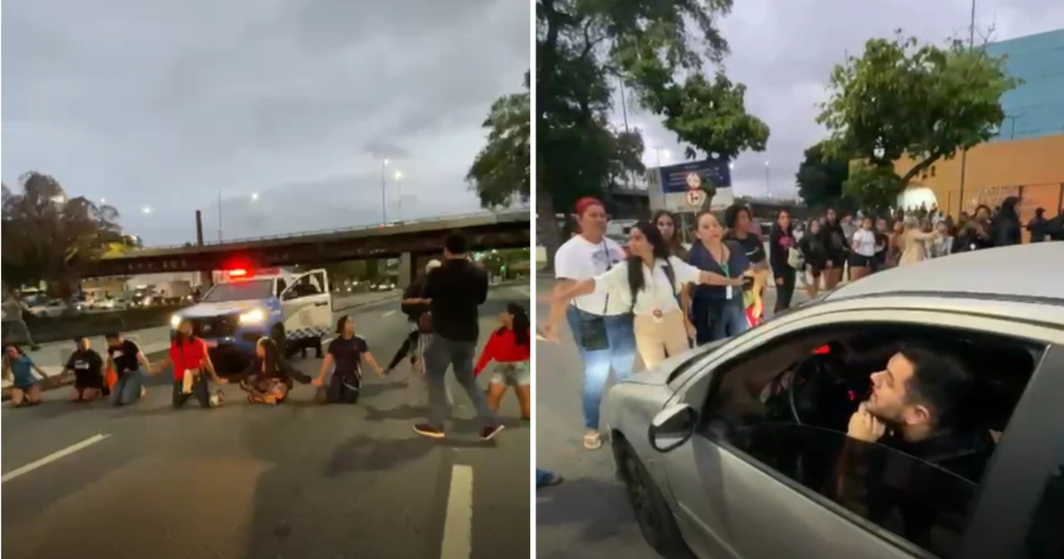 Familiares de mortos em massacre no Rio se ajoelham em avenida para pedir liberação de corpos