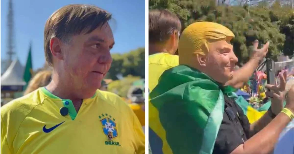 Ato em Brasília tem 'Trump', sósia de Bolsonaro e pedido por anistia