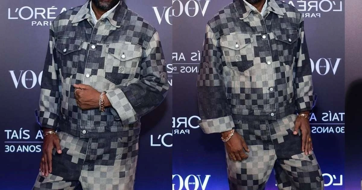 Puro luxo! Lázaro Ramos rouba a cena com look grifado em festa da esposa, Taís Araújo. Veja preço e fotos!
