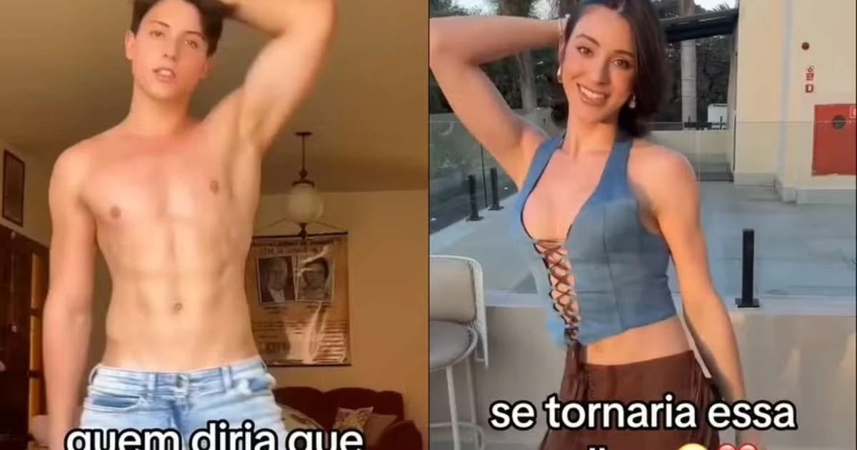 Bella Longuinho choca ao mostrar antes de depois de transição de gênero