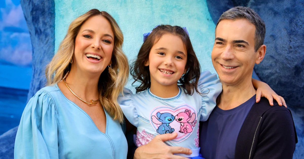 Lilo & Stitch gigantes, Tralli em raro look despojado e mais: veja 20 fotos da festa luxuosa da filha de Ticiane Pinheiro com o âncora do 'Jornal Hoje'
