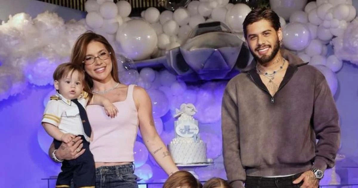 Fãs apontam climão entre Zé Felipe e Virginia na festa do filho: 'Não tá suportando'