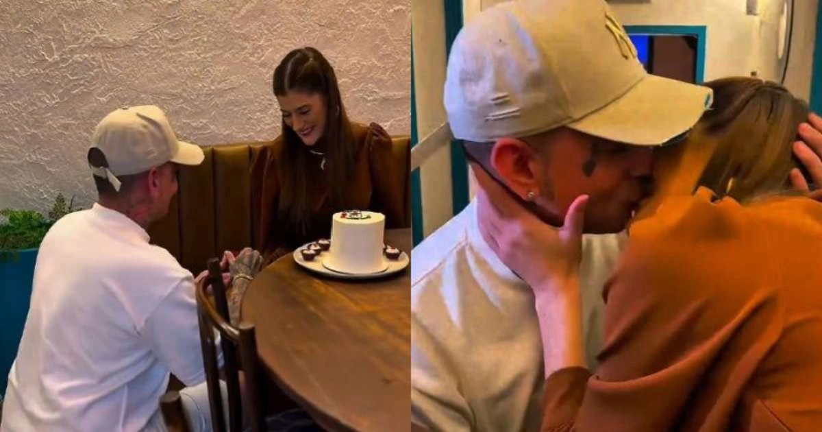 MC Guimê pede Fernanda Stroschein em casamento e emociona: 'Seu coração é lindo'