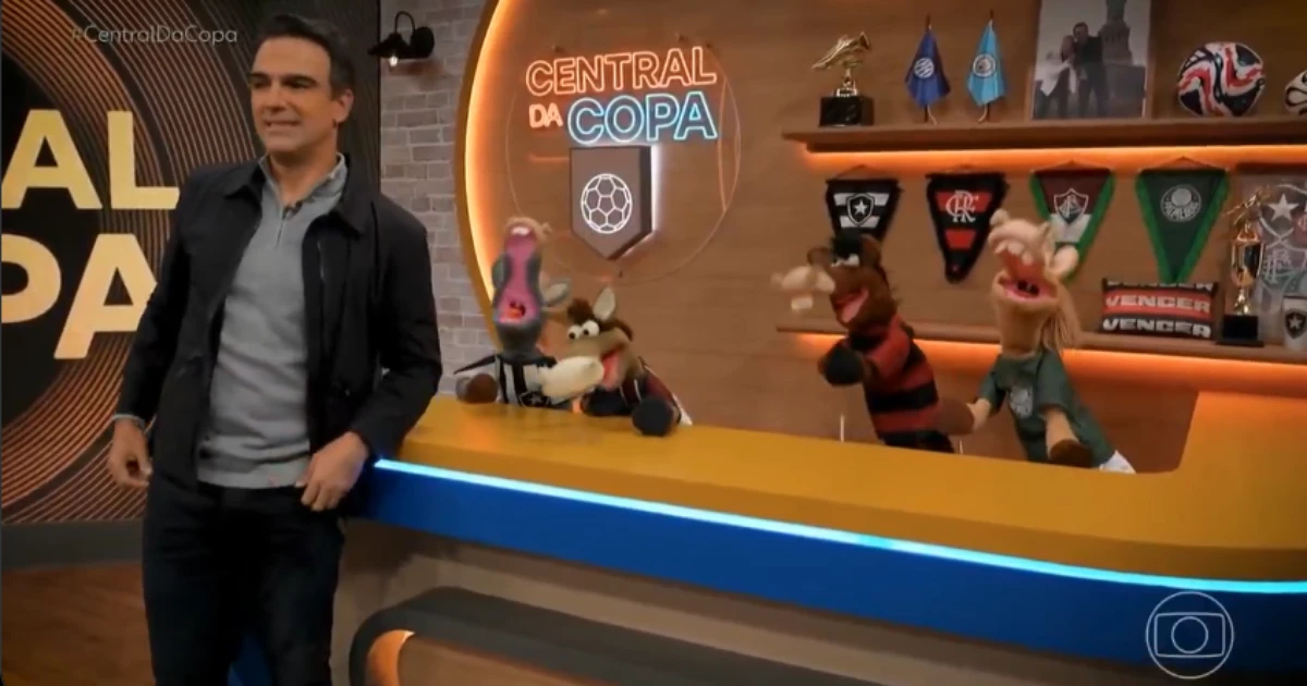 Cavalinhos zoam Tadeu Schmidt em reencontro: 