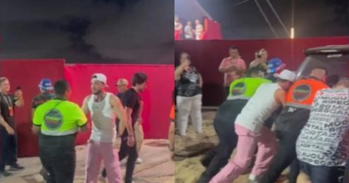 Que perrengue! Wesley Safadão atola carro ao sair de show e ajuda a empurrar