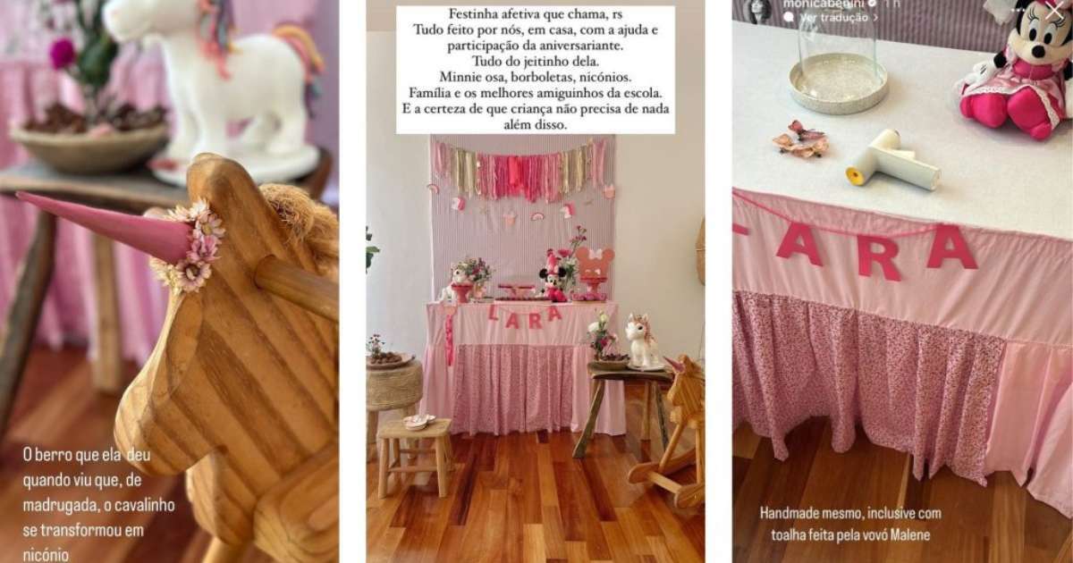 Junior Lima e Monica Benini recebem críticas por festa 'simples' da filha: 'O rico imitando pobre'