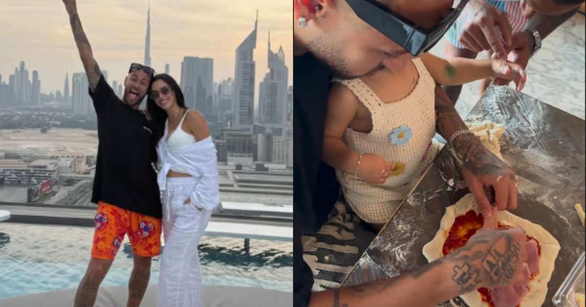 Ano novo, vida nova! Neymar exibe momento íntimo com a família em Dubai