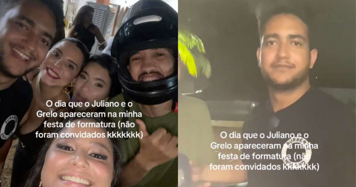 Penetra? Juliano, da dupla com Henrique, invade formatura e causa alvoroço com Grelo