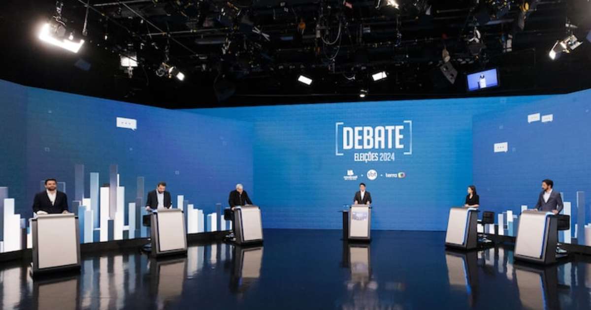 Candidatos baixam tom, Marçal pede perdão e Nunes vira centro das discussões em debate do SBT