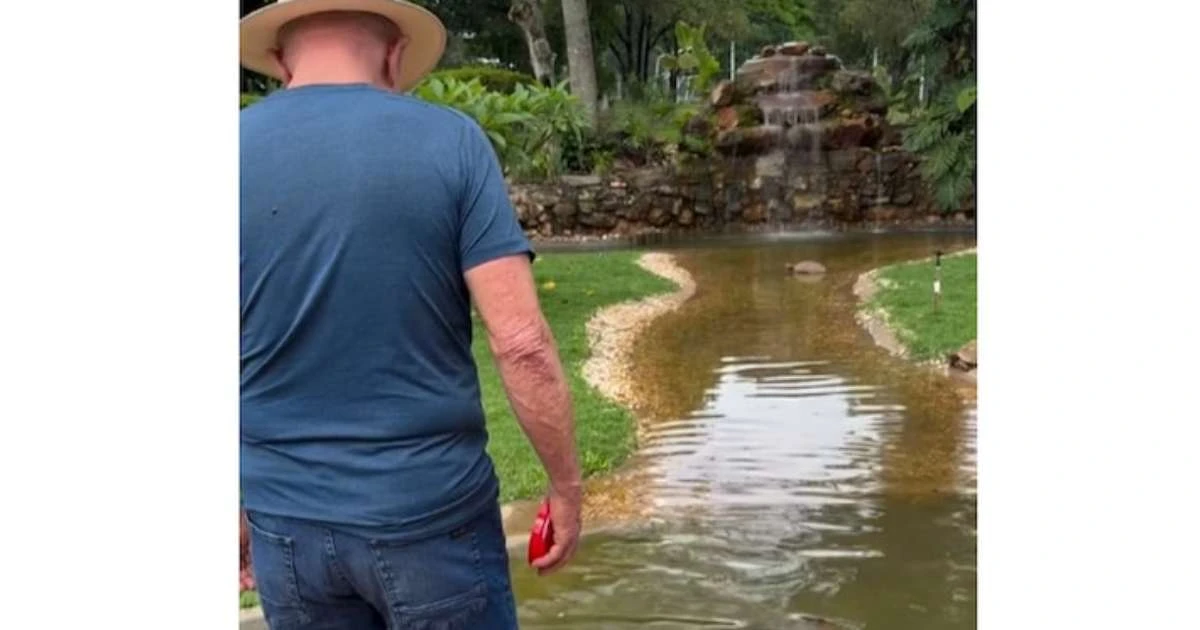 Janja mostra em rede social nova cascata artificial na Granja do Torto