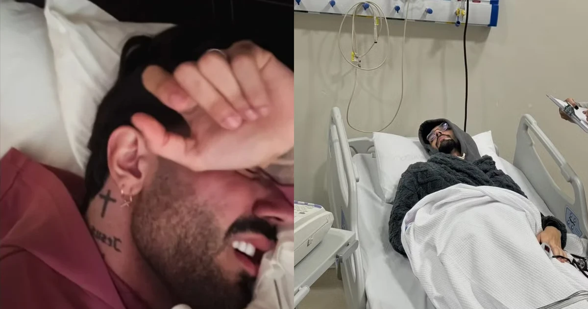 Luan Pereira usa morfina para suportar crise de pedra nos rins: 'Dor descarada'