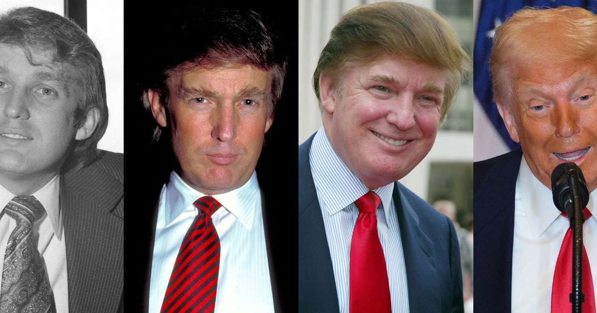 O antes e depois de Donald Trump em quase 50 anos de fama: 40 fotos do presidente dos EUA, hoje com 78, vão te surpreender