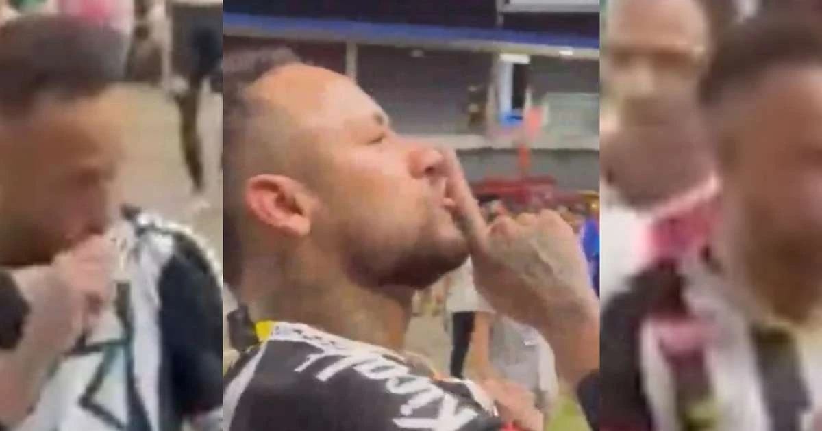 Neymar revida provocação após Santos ser eliminado, manda torcida rival se calar e web crava: 'Vive em mundo paralelo'
