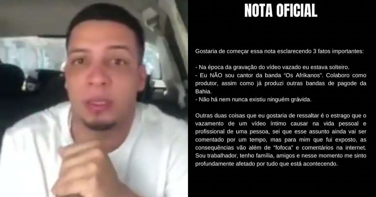 Produtor da Banda Os Afrianos assume sexualidade após vídeo íntimo com outro homem: 'Sou'