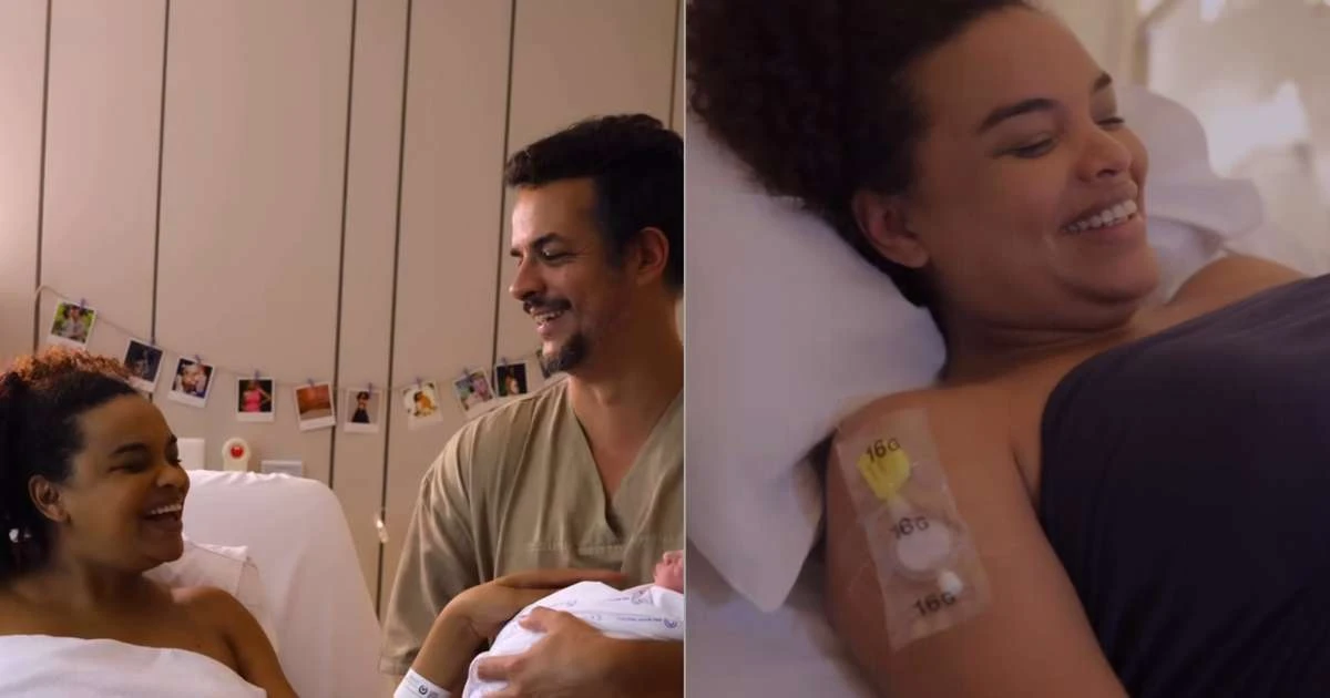 Lucy Ramos exibe fotos inéditas do parto de quase 16 horas: 'Amor da mãe'