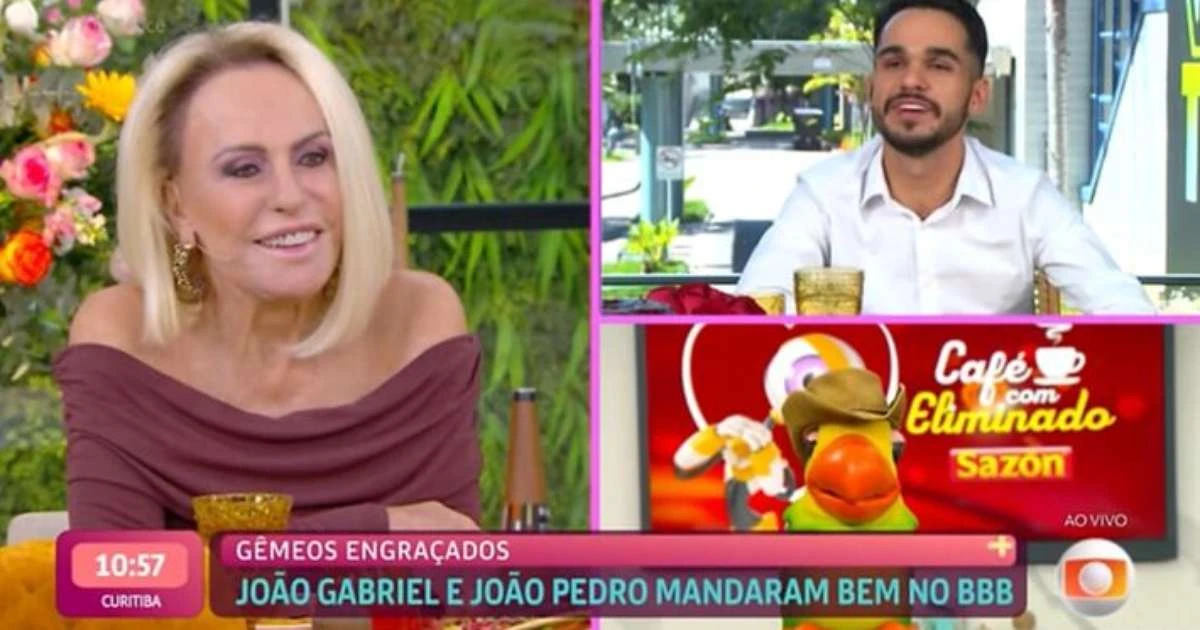 Eliminado do BBB 25, João Gabriel relembra treta com Aline no 'Mais Você': 'Fico nervoso'