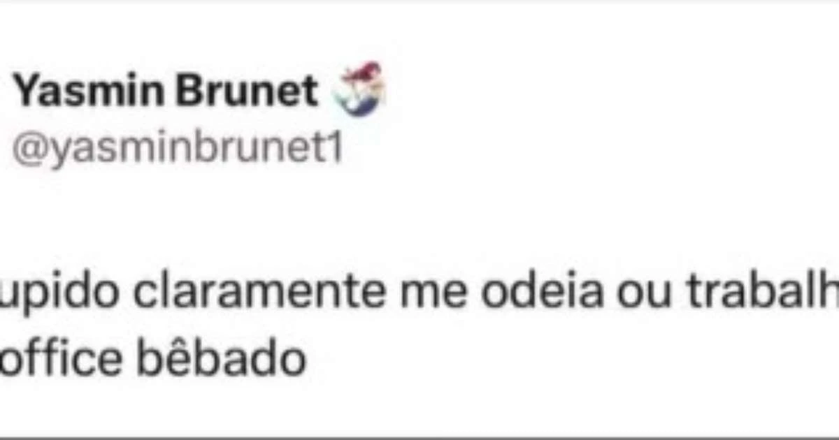 Yasmin Brunet surpreende com desabafo sobre vida amorosa: 'Me odeia'