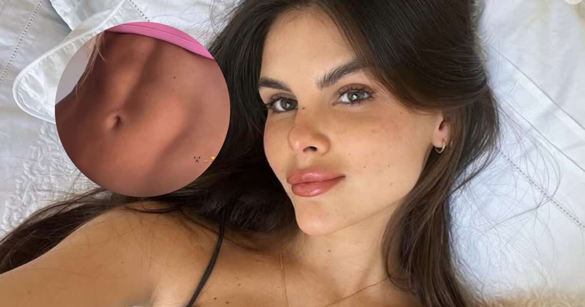 Mãe da 3ª filha de Neymar, Amanda Kimberlly surpreende com barriga sarada 2 meses após parto