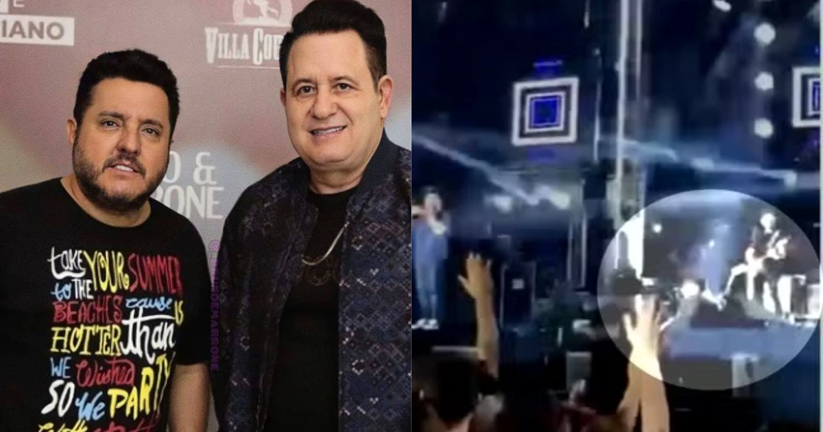Marrone perde a memória após cair do palco durante show; cantor segue internado