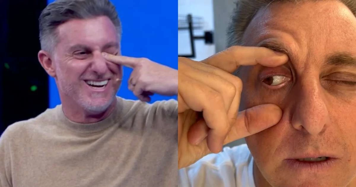Luciano Huck tem o olho atingido por objeto no Domingão: 'Tô enxergando só com um'
