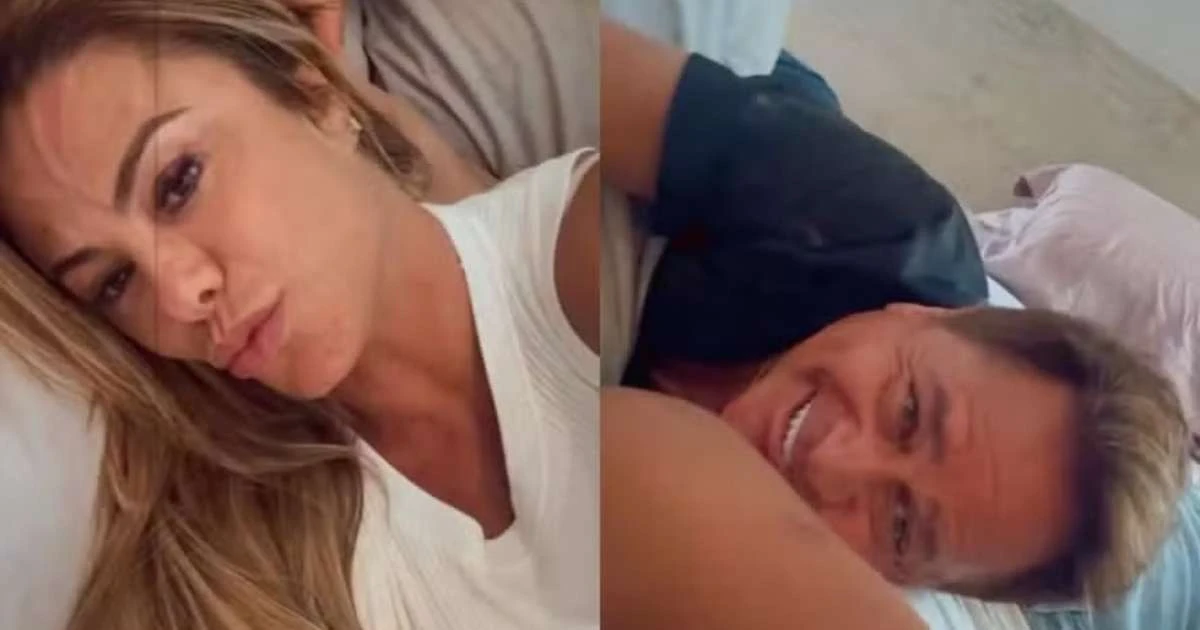 Leonardo faz pedido inusitado para Poliana Rocha na cama e reação dela surpreende: 'Posso?'