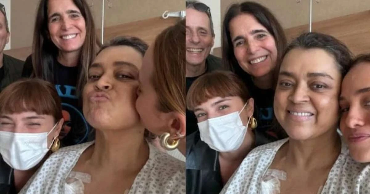 Sob cuidados da mesma médica, Preta Gil compartilha foto com Tony Bellotto em hospital