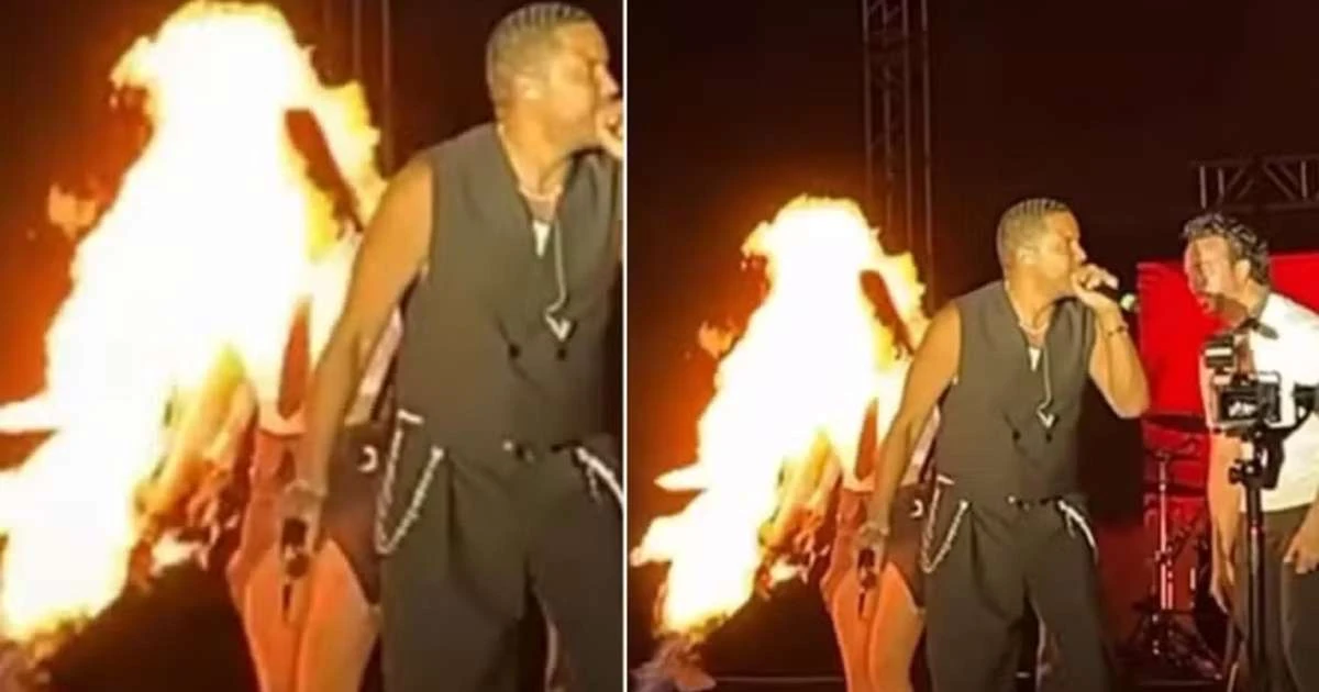 Perigo! Bailarina é atingida por fogo durante show; veja o vídeo